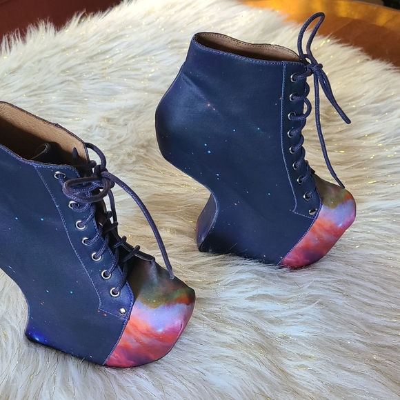 Jeffrey Campbell Blackmilk Cosmic Night Lita Heel-less Platform - Picture 5 of 8